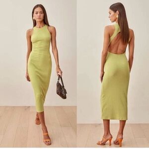 Reformation Light Green Midi Dress
